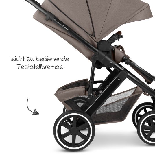 ABC Design Kombi-Kinderwagen Salsa 5 Air inkl. Wickeltasche Urban, Winterfußsack, Babywanne & Sportsitz - Pure - Nature