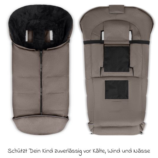 ABC Design Kombi-Kinderwagen Salsa 5 Air inkl. Wickeltasche Urban, Winterfußsack, Babywanne & Sportsitz - Pure - Nature