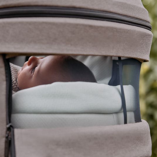 ABC Design Kombi-Kinderwagen Salsa 5 Air inkl. Wickeltasche Urban, Winterfußsack, Babywanne & Sportsitz - Pure - Nature