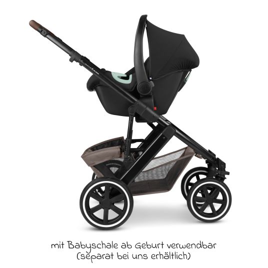 ABC Design Kombi-Kinderwagen Salsa 5 Air inkl. Wickeltasche Urban, Winterfußsack, Babywanne & Sportsitz - Pure - Nature