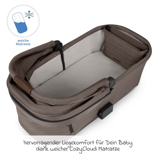 ABC Design Kombi-Kinderwagen Salsa 5 Air inkl. Wickeltasche Urban, Winterfußsack, Babywanne & Sportsitz - Pure - Nature