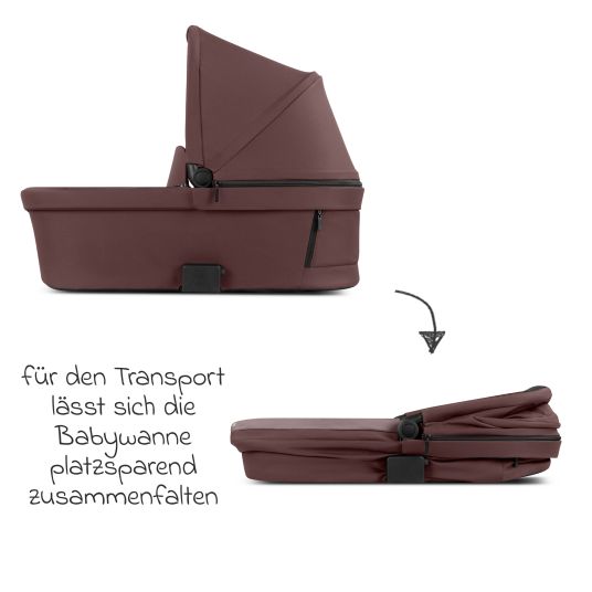 ABC Design Kombi-Kinderwagen Salsa 5 Air Set inkl. Babywanne, Sportsitz, Wickeltasche Urban, Winterfußsack und zweite Kisseneinlage - Umbra