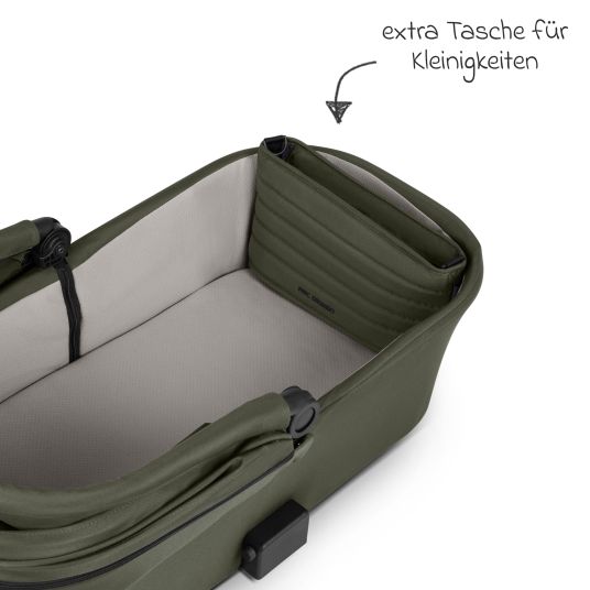 ABC Design Kombi-Kinderwagen Salsa 5 Run - inkl. Babywanne, Sportsitz, Sportzulassung, Luftbereifung, Sitzeinlage & Handbremse inkl. XXL-Zubehörpaket - Pure - Avocado