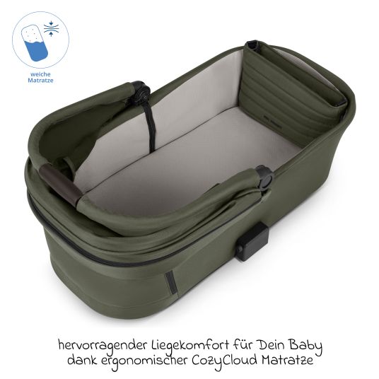 ABC Design Kombi-Kinderwagen Salsa 5 Run - inkl. Babywanne, Sportsitz, Sportzulassung, Luftbereifung, Sitzeinlage & Handbremse inkl. XXL-Zubehörpaket - Pure - Avocado