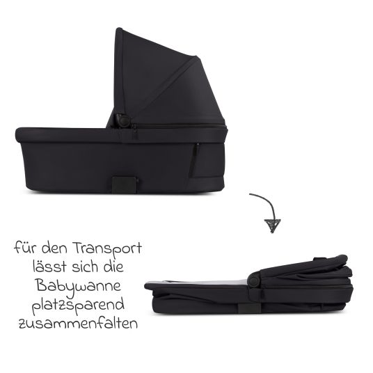 ABC Design Kombi-Kinderwagen Salsa 5 Run - inkl. Babywanne, Sportsitz, Sportzulassung, Luftbereifung, Sitzeinlage & Handbremse inkl. XXL-Zubehörpaket - Pure - Coal