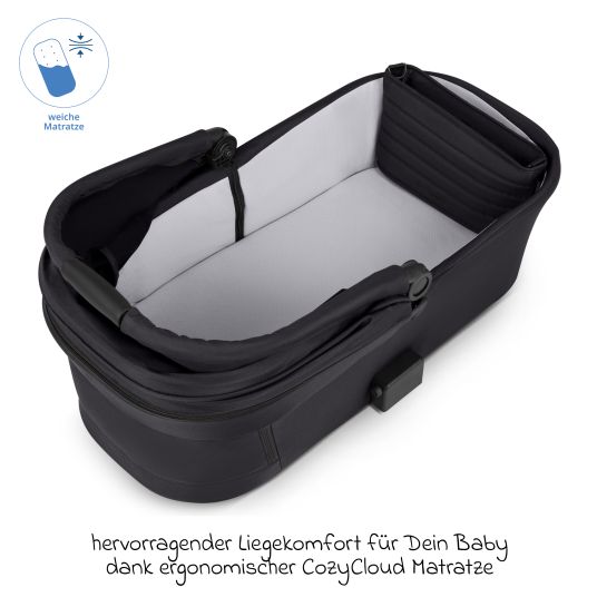 ABC Design Kombi-Kinderwagen Salsa 5 Run - inkl. Babywanne, Sportsitz, Sportzulassung, Luftbereifung, Sitzeinlage & Handbremse inkl. XXL-Zubehörpaket - Pure - Coal