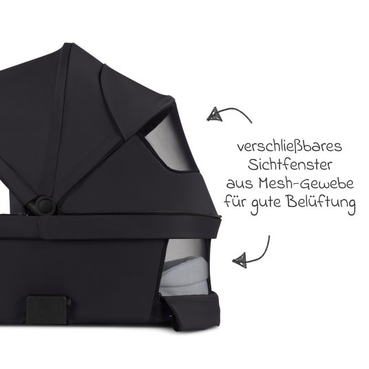 ABC Design Kombi-Kinderwagen Salsa 5 Run - inkl. Babywanne, Sportsitz, Sportzulassung, Luftbereifung, Sitzeinlage & Handbremse inkl. XXL-Zubehörpaket - Pure - Coal