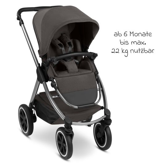 ABC Design Passeggino Samba 2 con navicella e seggiolino sportivo e pacchetto accessori XXL - Almond