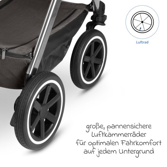 ABC Design Passeggino Samba 2 con navicella e seggiolino sportivo e pacchetto accessori XXL - Almond