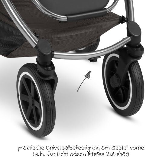 ABC Design Kombi-Kinderwagen Samba 2 inkl. Babywanne & Sportsitz mit XXL-Zubehörpaket - Almond