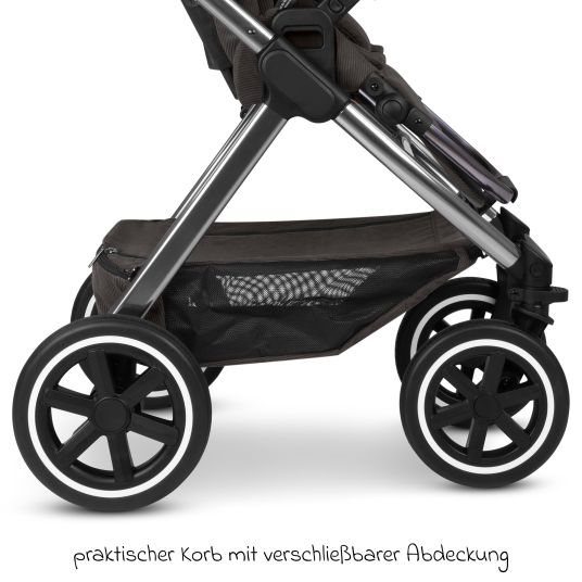 ABC Design Kombi-Kinderwagen Samba 2 inkl. Babywanne & Sportsitz mit XXL-Zubehörpaket - Almond