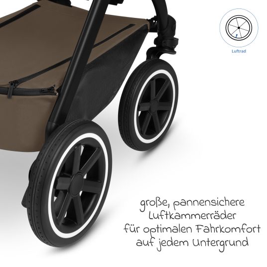 ABC Design Samba 2 baby carriage incl. carrycot & sports seat with XXL accessory pack - Dark Brown