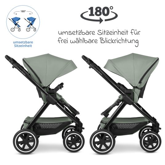 ABC Design Kombi-Kinderwagen Samba 2 inkl. Babywanne & Sportsitz mit XXL-Zubehörpaket - Pine