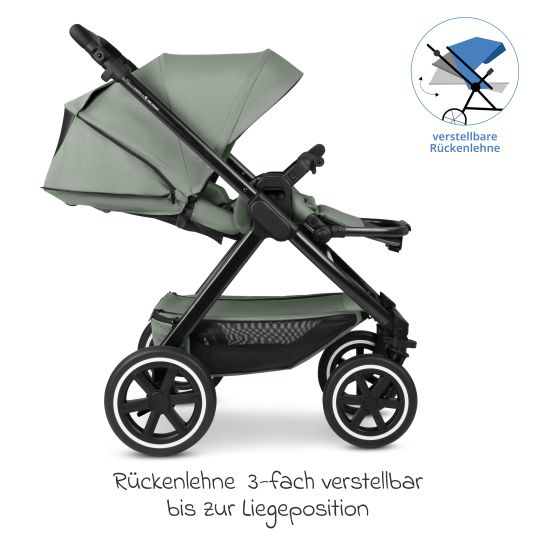 ABC Design Passeggino Samba 2 con navicella e seggiolino sportivo e pacchetto accessori XXL - Pino