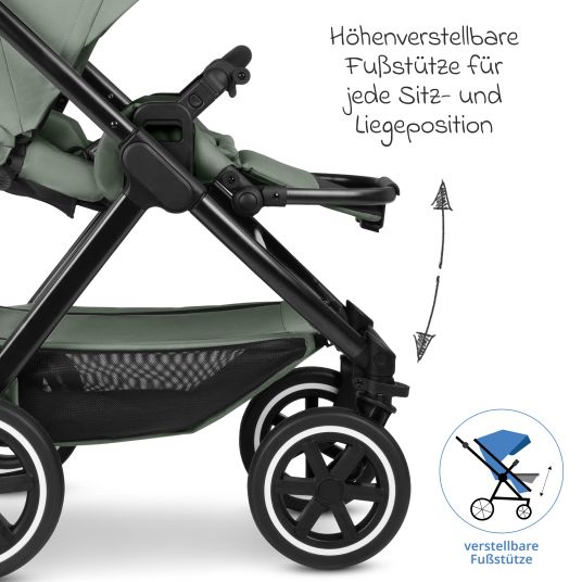 ABC Design Kombi-Kinderwagen Samba 2 inkl. Babywanne & Sportsitz mit XXL-Zubehörpaket - Pine