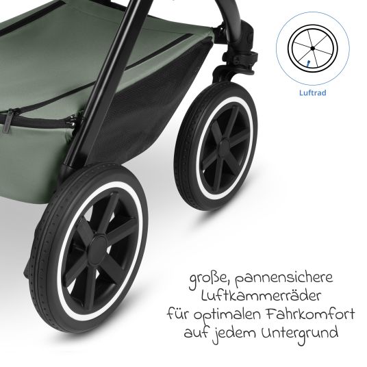 ABC Design Passeggino Samba 2 con navicella e seggiolino sportivo e pacchetto accessori XXL - Pino