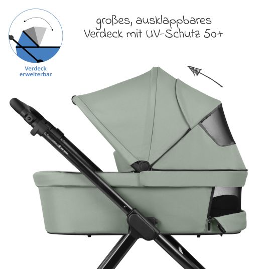 ABC Design Samba 2 baby carriage incl. carrycot & sports seat with XXL accessory pack - Pine