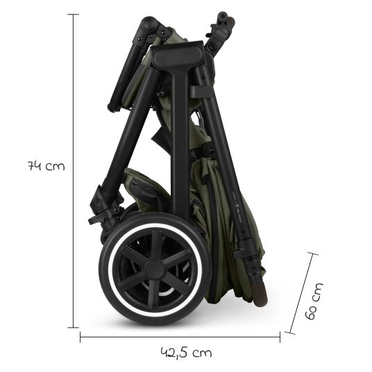 ABC Design Samba 2 baby carriage incl. carrycot & sports seat with XXL accessory pack - Pure - Avocado