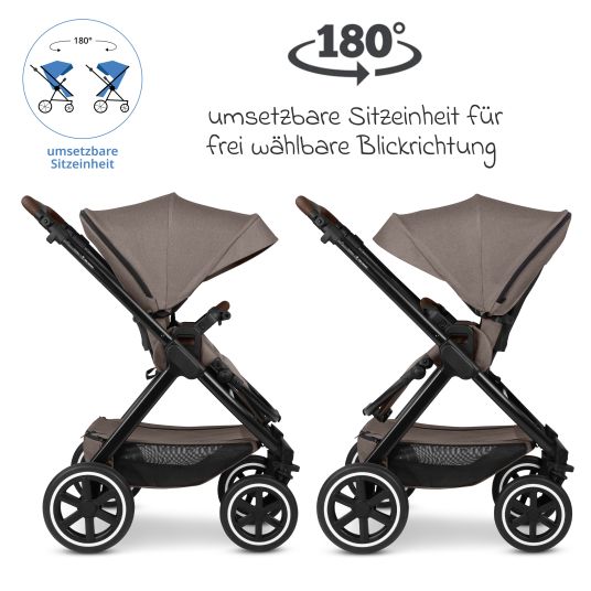 ABC Design Samba 2 baby carriage incl. carrycot & sports seat with XXL accessory pack - Pure - Nature