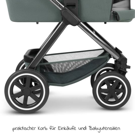 ABC Design Kombi-Kinderwagen Samba - inkl. Babywanne & Sportsitz mit XXL Zubehörpaket - Aloe