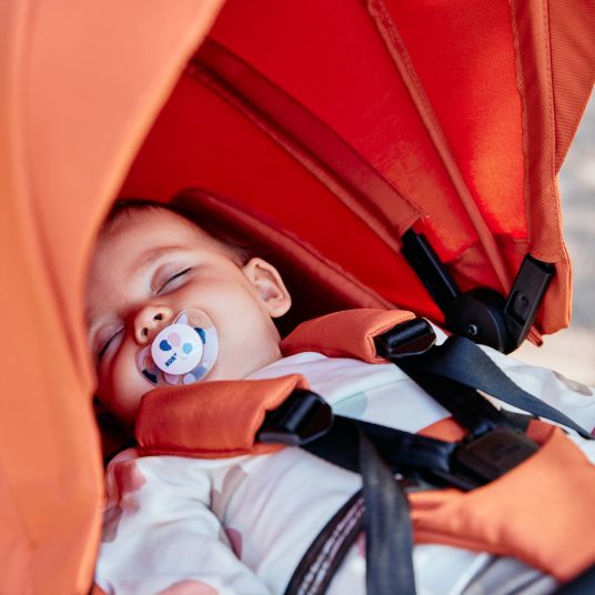 ABC Design Kombi-Kinderwagen Samba - inkl. Babywanne & Sportsitz mit XXL Zubehörpaket - Carrot