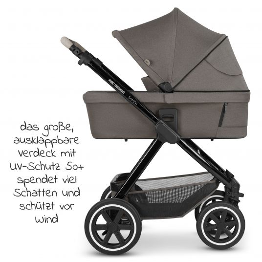 ABC Design Kombi-Kinderwagen Samba - inkl. Babywanne & Sportsitz mit XXL Zubehörpaket - Diamond Edition - Herb
