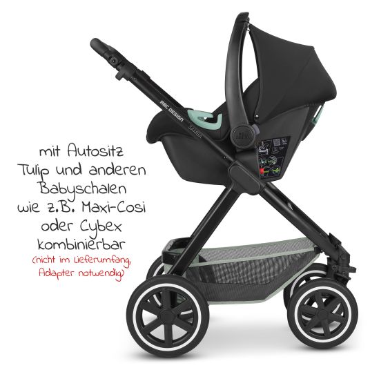 ABC Design Kombi-Kinderwagen Samba - inkl. Babywanne & Sportsitz mit XXL Zubehörpaket - Pine