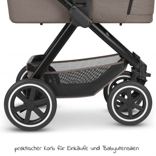 ABC Design Kombi-Kinderwagen Samba - inkl. Babywanne & Sportsitz mit XXL Zubehörpaket - Pure Edition - Nature