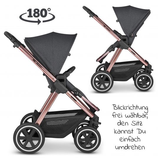 ABC Design Kombi-Kinderwagen Samba - inkl. Babywanne, Sportsitz und XXL Zubehör-Paket - Diamond Edition - Bubble