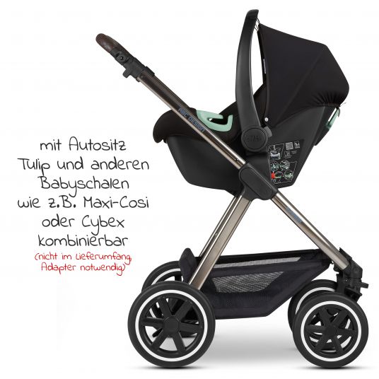 ABC Design Kombi-Kinderwagen Samba - inkl. Babywanne, Sportsitz & XXL Zubehörpaket - Diamond Edition - Dolphin