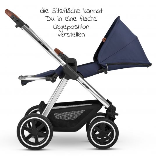 ABC Design Samba Combi Stroller - incl. Carrycot, Sport Seat & XXL Accessory Pack - Diamond Edition - Navy