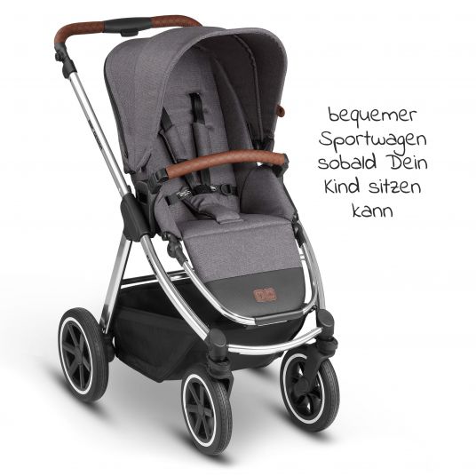 ABC Design Combi stroller Samba - incl. carrycot and sport seat - Diamond Edition - Asphalt