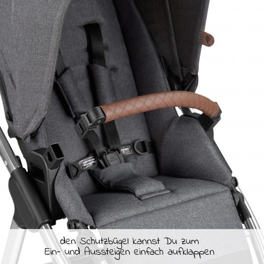 ABC Design Kombi-Kinderwagen Samba - inkl. Babywanne und Sportsitz - Diamond Edition - Asphalt