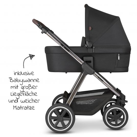 ABC Design Kombi-Kinderwagen Samba - inkl. Babywanne und Sportsitz - Diamond Edition - Dolphin