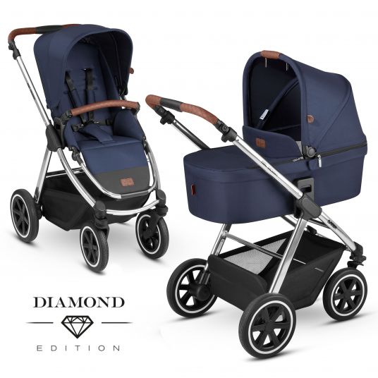 ABC Design Samba Combi Stroller - incl. Carrycot and Sport Seat - Diamond Edition - Navy