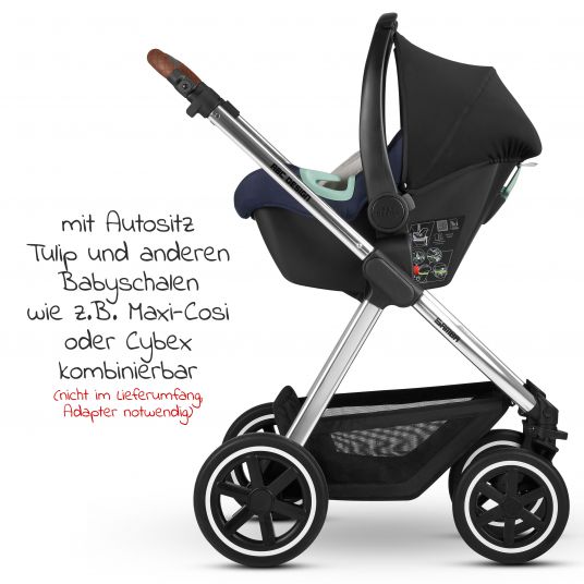 ABC Design Kombi-Kinderwagen Samba - inkl. Babywanne und Sportsitz - Diamond Edition - Navy
