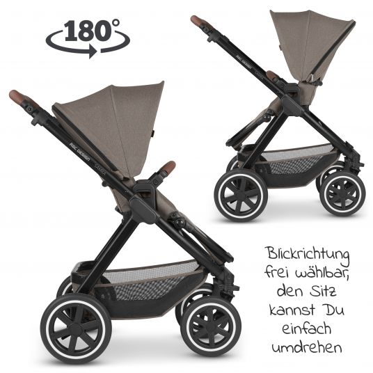 ABC Design Kombi-Kinderwagen Samba - inkl. Babywanne und Sportsitz - Pure Edition - Nature