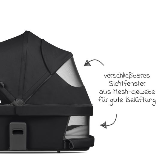 ABC Design Kombi-Kinderwagen Swing bis 22 kg belastbar mit Babywanne, Sportsitz & Teleskopschieber - Tin / Ink