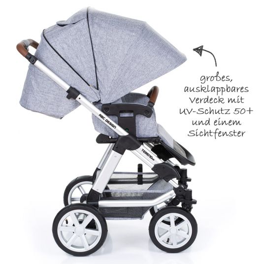 ABC Design Tereno 4 Air pushchair combination - incl. baby bath and sports seat - Graphite Grey
