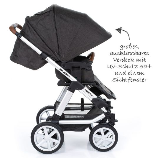 ABC Design Combi stroller Tereno 4 Air - incl. carrycot and sport seat - Piano
