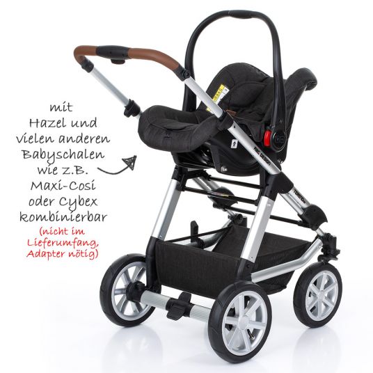 ABC Design Kombi-Kinderwagen Tereno 4 Air - inkl. Babywanne und Sportsitz - Piano