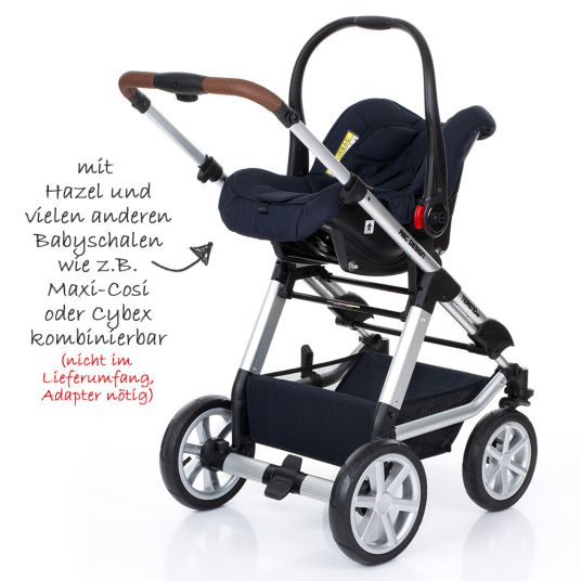 ABC Design Kombi-Kinderwagen Tereno 4 Air - inkl. Babywanne und Sportsitz - Shadow