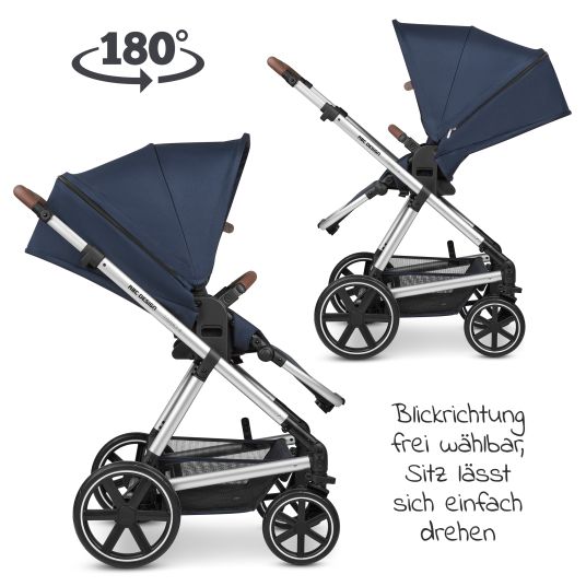 ABC Design Kombi-Kinderwagen Timbo 4 - inkl. Babywanne & Sportsitz - Ocean