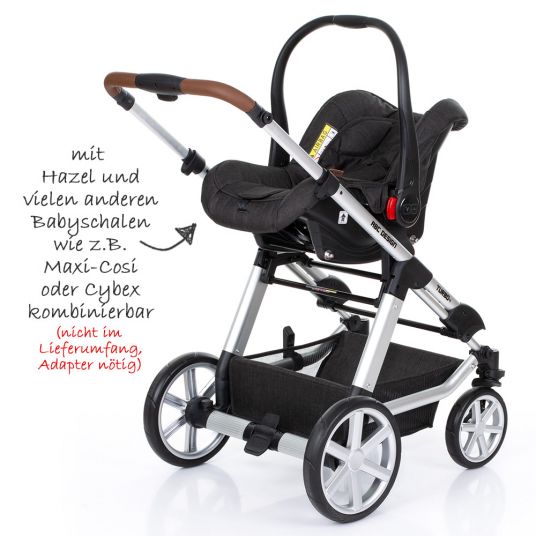 ABC Design Kombi-Kinderwagen Turbo 4 - inkl. Babywanne & Sportsitz - Piano