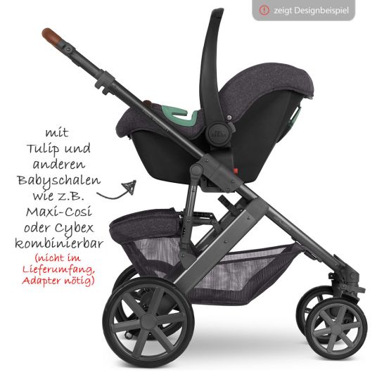 ABC Design Kombi-Kinderwagen Turbo 4 - inkl. Babywanne & Sportsitz - Street