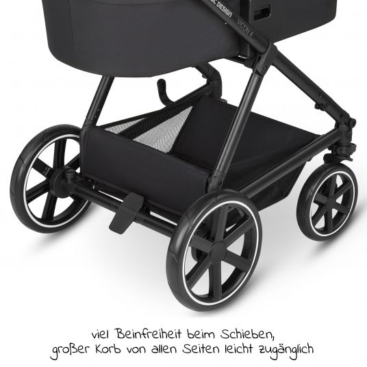 ABC Design Kombi-Kinderwagen Vicon 4 - inkl. Babywanne & Sportsitz mit XXL Zubehörpaket - Classic Edition - Ink
