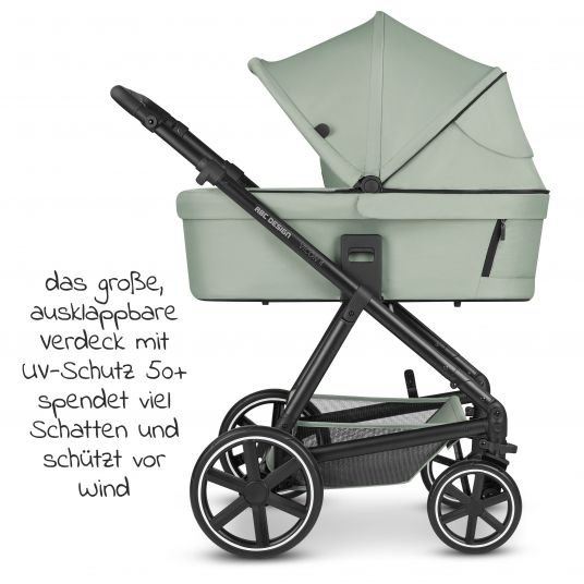 ABC Design Kombi-Kinderwagen Vicon 4 - inkl. Babywanne & Sportsitz mit XXL Zubehörpaket - Classic Edition - Pine