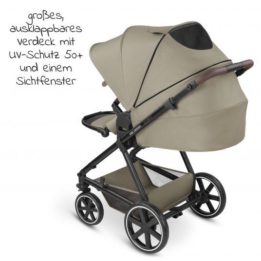 ABC Design Kombi-Kinderwagen Vicon 4 - inkl. Babywanne & Sportsitz mit XXL Zubehörpaket - Classic Edition - Reed