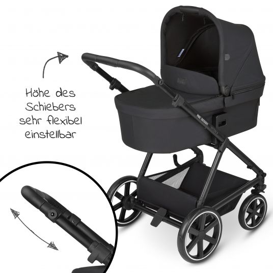 ABC Design Kombi-Kinderwagen Vicon 4 - inkl. Babywanne und Sportsitz - Classic Edition - Ink
