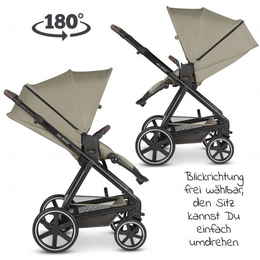 ABC Design Kombi-Kinderwagen Vicon 4 - inkl. Babywanne und Sportsitz - Classic Edition - Reed